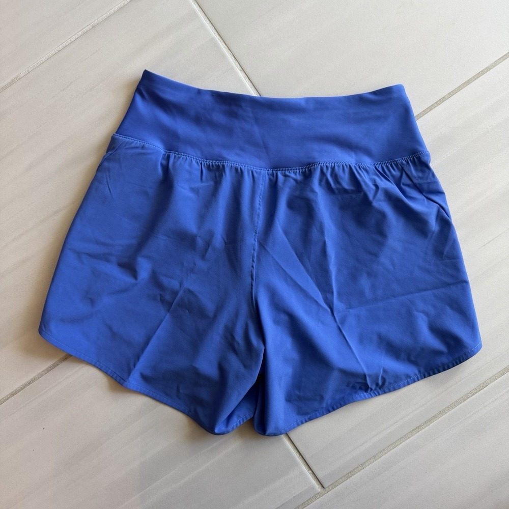Brooks Women's Sz XS Chaser 5" Short 2.0 Bluebell Athletic Shorts Zipped Pocket - Picture 4 of 6